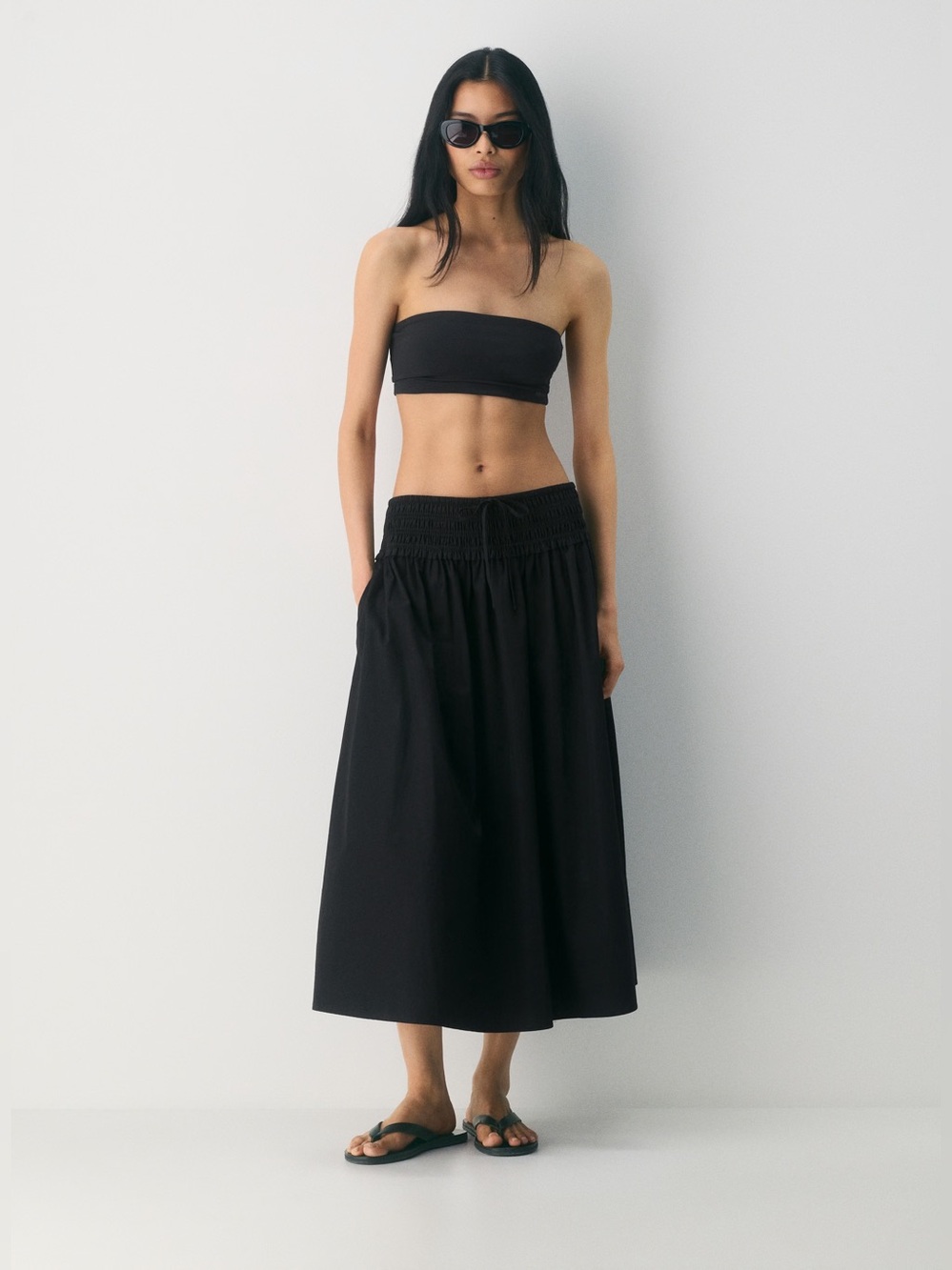 Aritzia Wilfred Vetiver Poplin Skirt